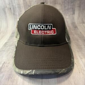 Lincoln Electric Welders Camo Strap Back Hat Cap America Adjustable Brown